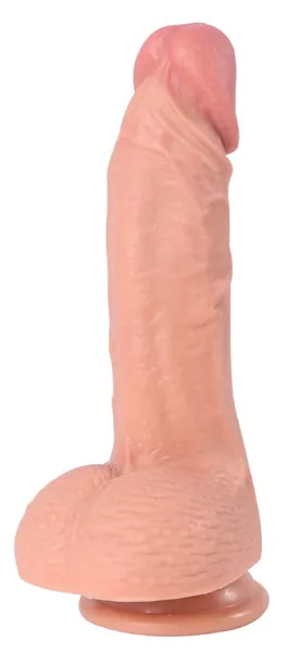 Realistički telesni dildo sa skrotumom Real Dual Laier - 21,5 cm.
