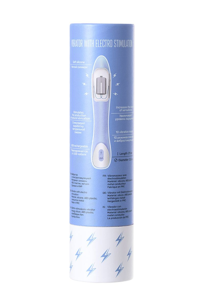 Tesla G-Point Phisics elektrostimulacioni Vibrator, silikon, cijan, 21 cm