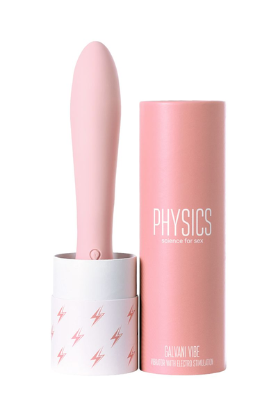 Vibrator sa elektrostimulacijom Phisics Galvani Vibe, silikon, roze, 21 cm