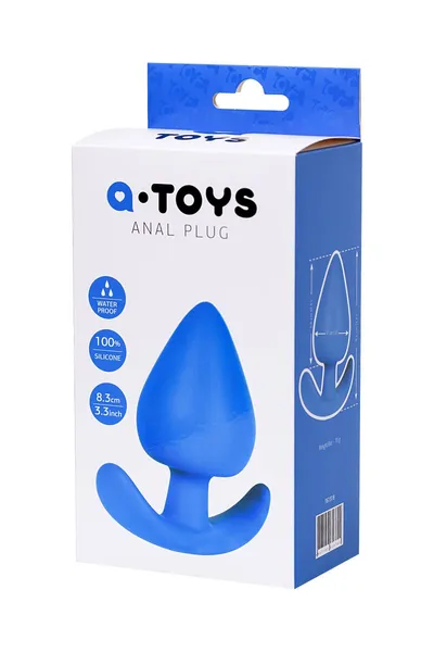 Analni čep A-Toys by toifa Nosh, silikon, plava, 8,3 cm