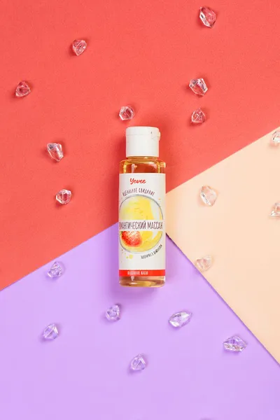 Iovee ulje za masažu romantična masaža, sa mirisom jagode i šampanjca, 50 ml