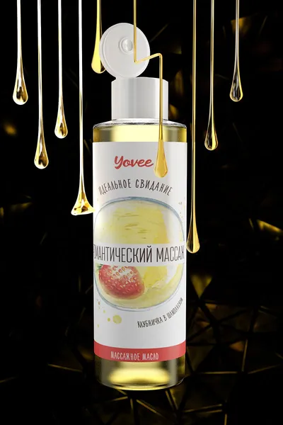 Iovee ulje za masažu romantična masaža, sa mirisom jagode i šampanjca, 50 ml