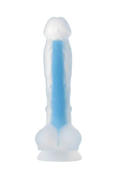 Dildo, sjaj u mraku, Beiond bi Toifa, Bruce Glov, silikon, providan, 22 cm