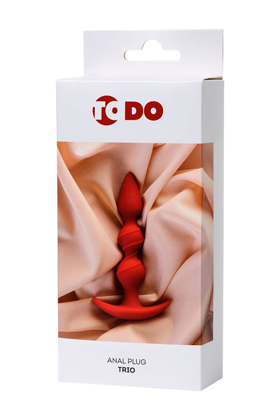 Analna čaura Todo bi Toifa Trio, silikon, crvena, 16 cm, Ø 3,3 cm