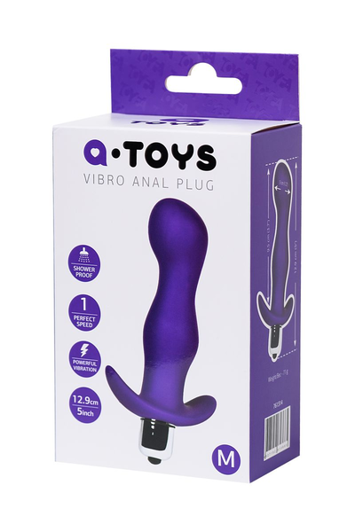 Analni čep sa vibracijama a-Tois bi TOIFA Kamet, veličina M, silikon, ljubičasta, 12,9 cm