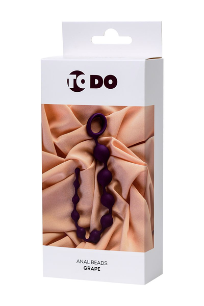 Analni lanac Todo bi Toifa Grape, silikon, ljubičasta, 35 cm, Ø 2,7 cm