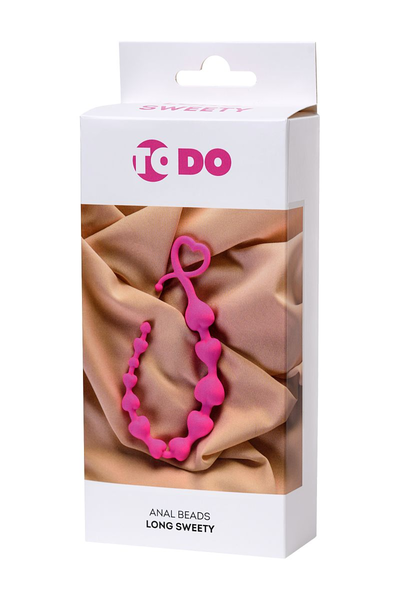Analni lanac Todo bi Toifa Long Sveeti, silikon, roze, 34 cm, Ø 2,7 cm