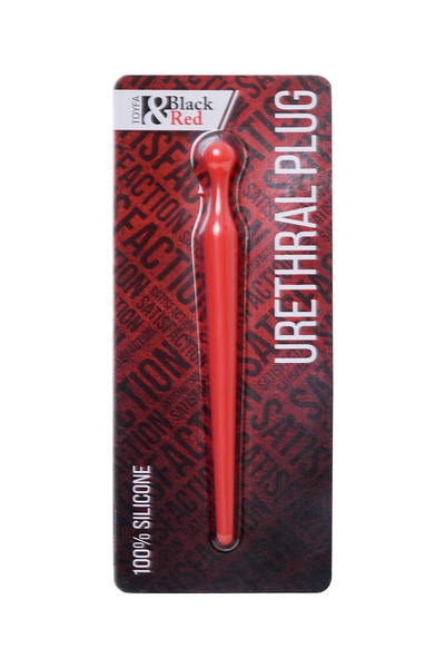 Black Red bi TOIFA uretralni plugin, silikon, crvena, 10 cm
