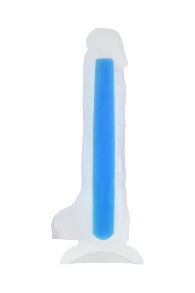 Dildo, sjaj u mraku, Beiond bi Toifa, Bruce Glov, silikon, providan, 22 cm