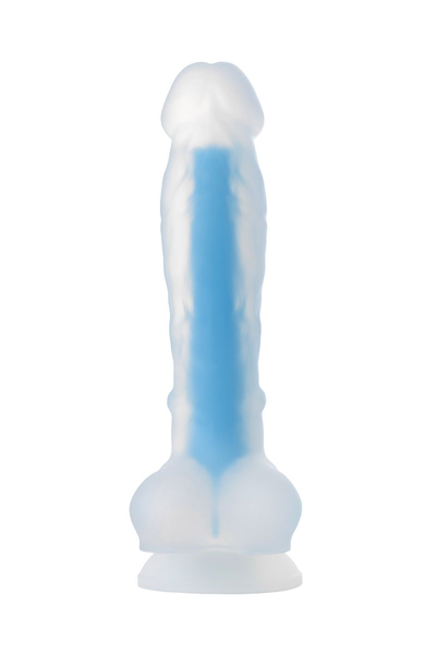 Dildo, sjaj u mraku, Beiond bi Toifa, Bruce Glov, silikon, providan, 22 cm