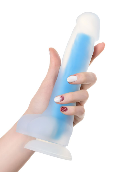 Dildo, sjaj u mraku, Beiond bi Toifa, Bruce Glov, silikon, providan, 22 cm