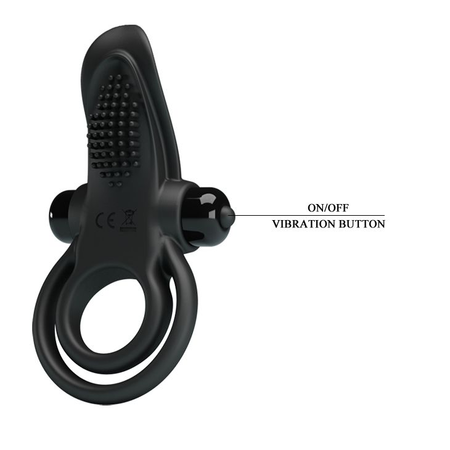 Erekcioni snažni vibracioni prsten sa dvostrukim podizanjem Prettilove Vibrant Penis Ring