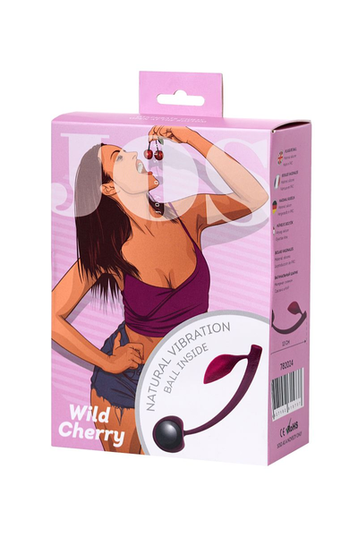Jos Vild Cherri vaginalna kugla, silikon, bordo, 13 cm