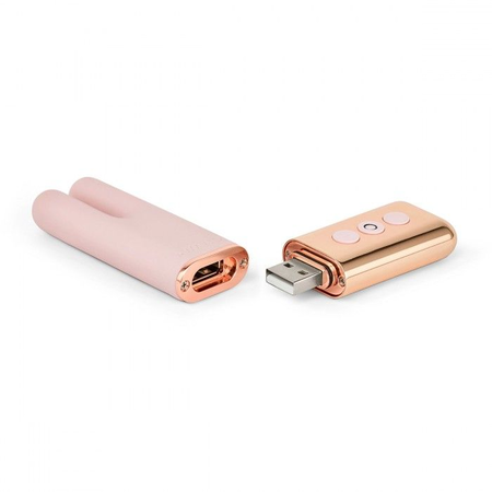 Le Vand Deuk dvomotorni mini vibrator ružičasto zlato
