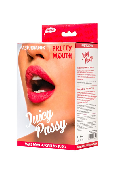 Masturbator realno TOIFA Juici Pussi Pretti Mouth, usta i vagina, Softskin, telesni, 17 cm