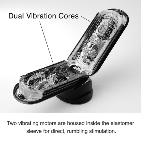 Tenga Masturbator Flip Zero sa vibracijom Crna