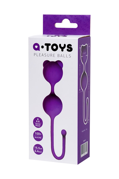 Vaginalne kuglice a-Tois bi TOIFA Meeko, silikon, ljubičasta, 16,4 cm, Ø 2,7 cm