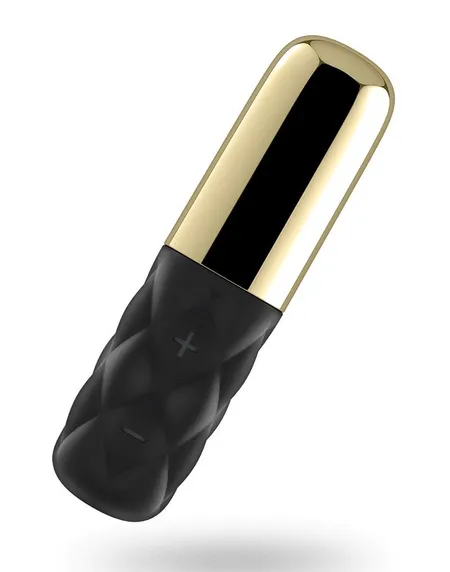 Crna i zlatna vibraciona lopta satisfyer lovely honey