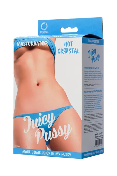Masturbator realan TOYFA Juicy pussy Hot Crystal, TPE, 14,5 cm