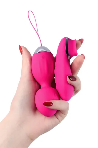 Vibroschariki i stimulator spoljašnjih erogenih zona L'eroina bi TOIFA Tella, silikon, roze, 10 cm