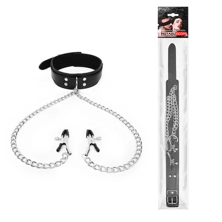 Ovratnikzažimi na bradavicama boja crna