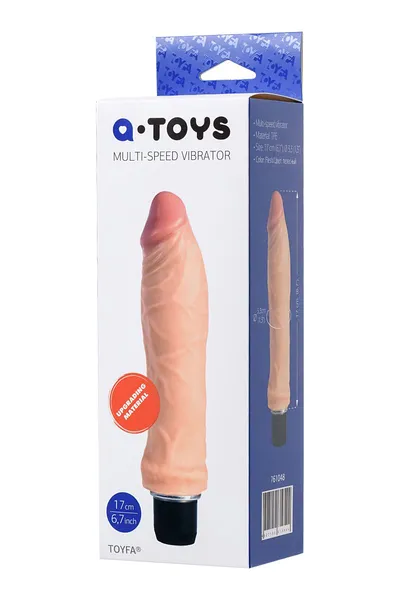 Toifa a-Tois Mang realistični vibrator, TPE, telesni, 20 cm