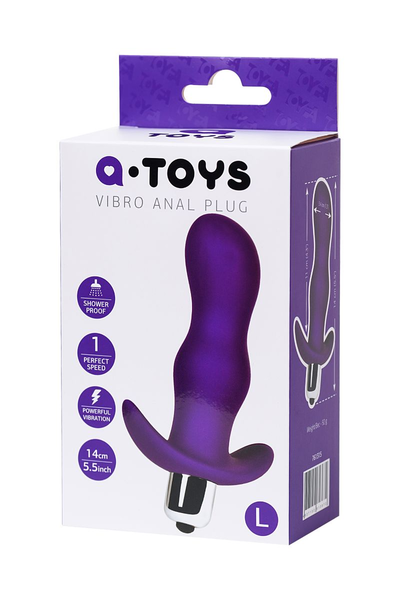 Analni čep sa vibracijama a-Tois bi TOIFA Kamet, veličina L, silikon, ljubičasta, 14 cm