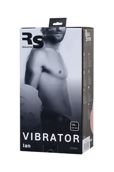 Realstick Elite Ian realistični vibrator, TPR, telesni, 20 cm