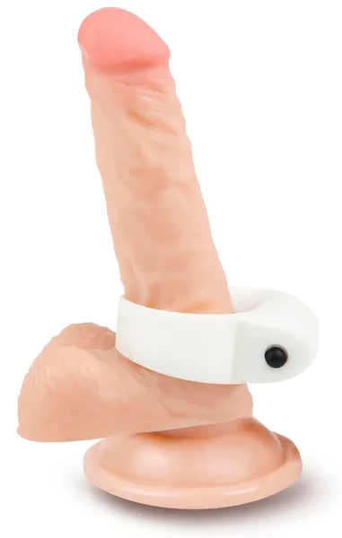 Beli prsten na kurac sa vibracijom