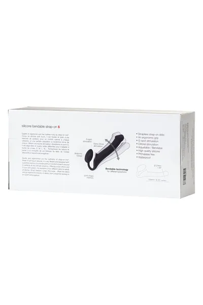 Flexibilni strapon Strap-on-me Semi-Realiste, Crna, S