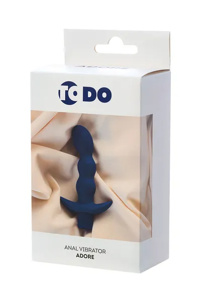 Todo analni vibrator bi Toifa Adore, otporan na vlagu, silikon, plava, 15 cm, Ø 3,1 cm