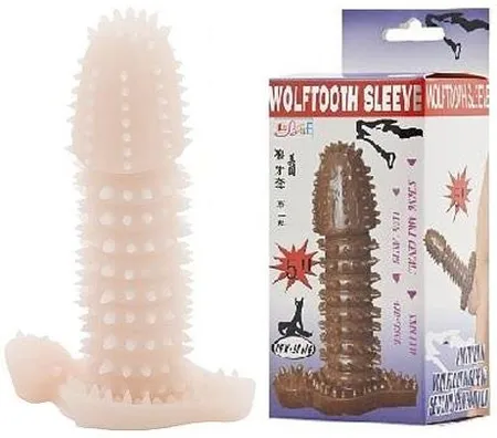 Telesna zatvorena nasadka na penis sa šipcima 12,5 sm.