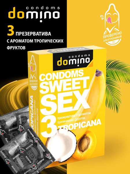 Domino Sveet sek oralni sex kondomi sa aromom tropskog voća - 3 kom.