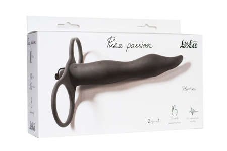 Pure Passion Flirtini Black 1204 - 01lola dvostruka penetraciona vibraciona podloga