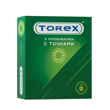 Texturom kondome Torex Sa tačkama - 3 kom.