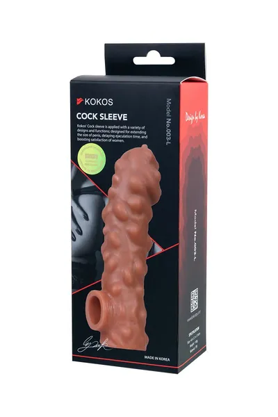 Dodatak za falus sa velikim izbočinama i otvorom za skrotum Ektreme Sleeve res.003 LARGE