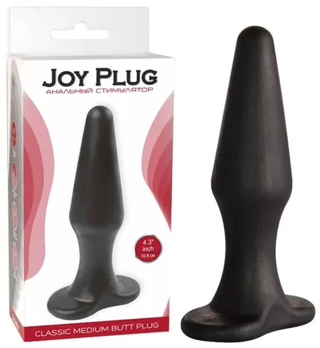 Crna konusna analna pluta Comfort - 10,6 cm.