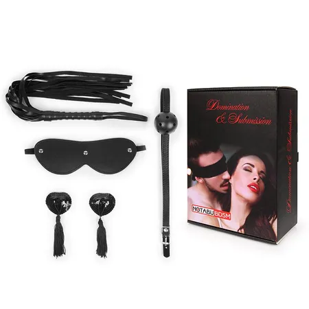 Set (maska, geg, pastise, pletenica) boja crna umetnost. NTB-80610