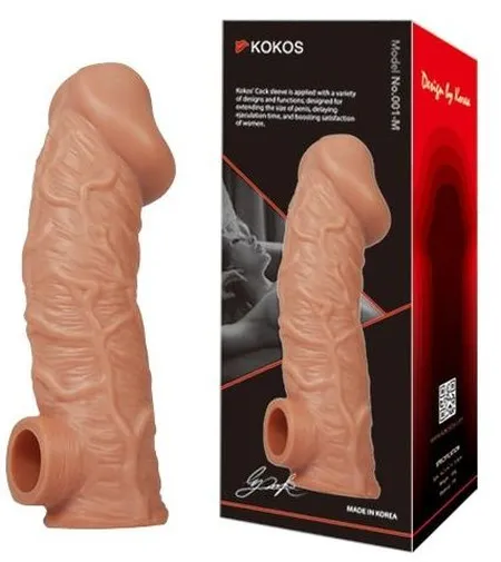 Realistička mlaznica za falus sa otvorom za skrotum