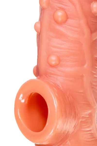 Realistička mlaznica na falusu, sa klinovima i otvorom za skrotum Ektreme Sleeve res.002 Medium