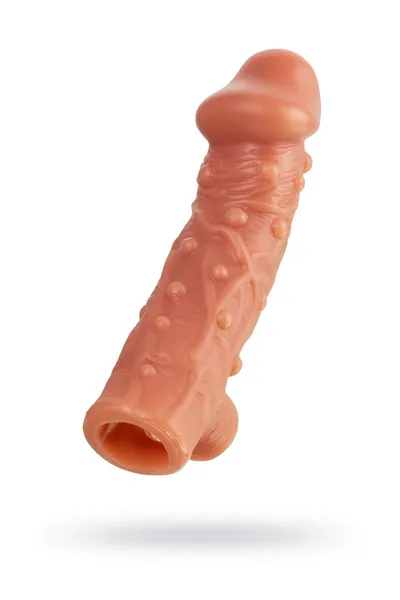 Realistička mlaznica na falusu, sa klinovima i otvorom za skrotum Ektreme Sleeve res.002 LARGE