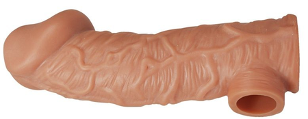 Realistička mlaznica za falus sa otvorom za skrotum