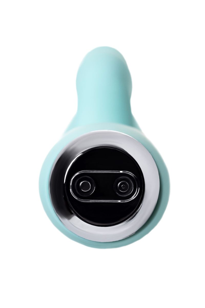 Vibrator sa klitoralnim stimulatorom i uvulom, Joss Milo, silikon, cijan, 20 cm