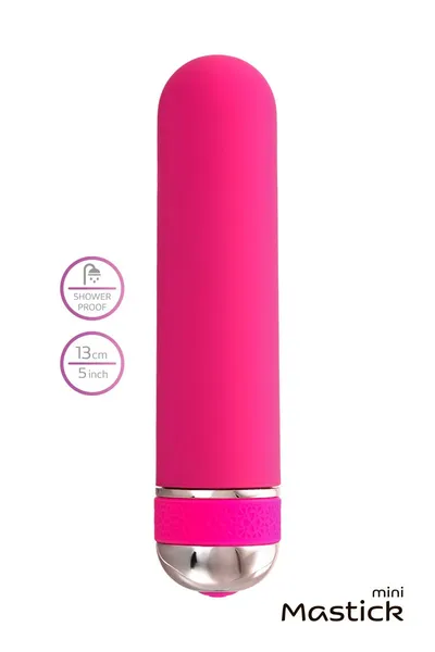 Nerealni vibrator a-Tois bi TOIFA Mastick mini, ABS plastika, ružičasta, 13 cm