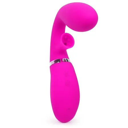 Vruće ružičasti vibracioni masažer sa klitoralnim procesom Magic Finger .