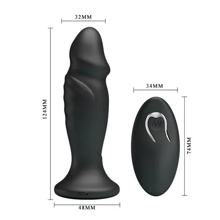 Analni vibracioni stimulator Black Pretty Love BI-040085W-MR