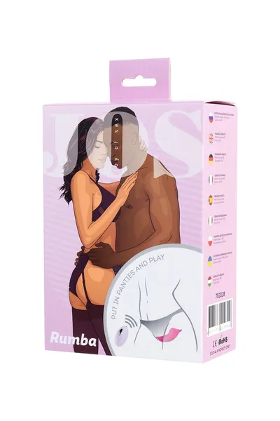 Klitoralni vibrator u gaćice jos rumba, silikon, roze, 8,6 cm