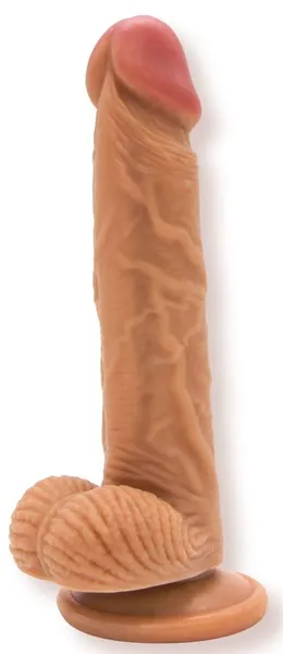 Dildo kafe na usisnoj čaši Steadfast - 18,9 cm.