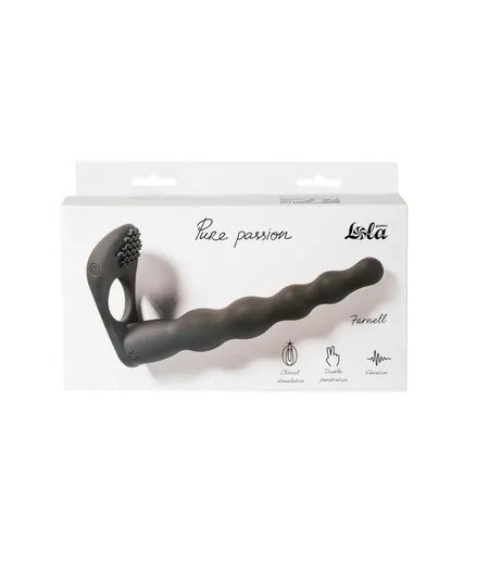 Pure Passion Farnell Black 1203-01lola dvostruka penetraciona vibraciona podloga
