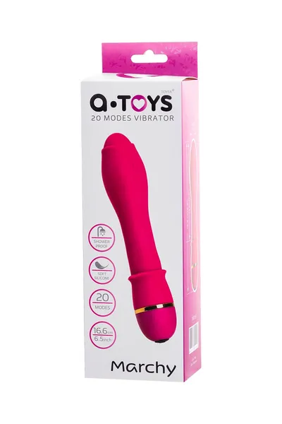 Nerealni vibrator a-Tois bi TOIFA Marchi, silikon, ružičasta, 16,6 cm, Ø 3